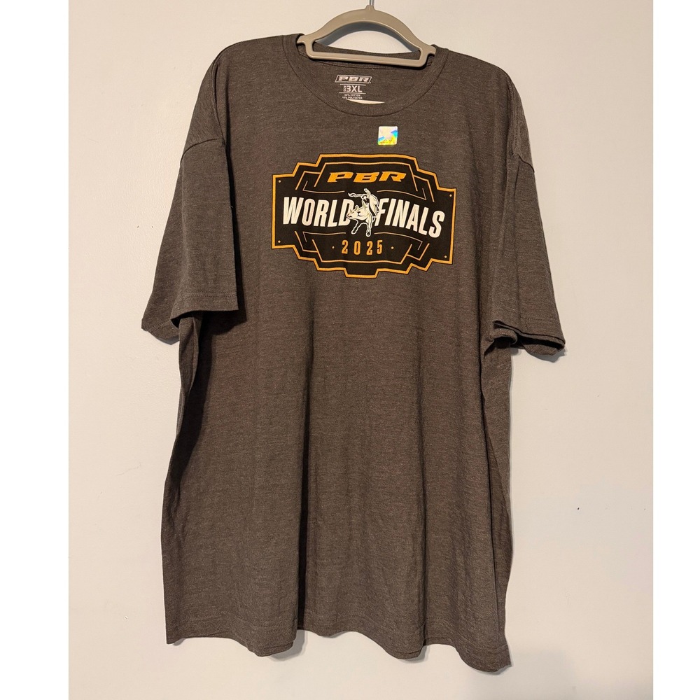 PBR World Finals 2025 Men's 3XL T-Shirt Gray Professional Bull Riders Tee 2038